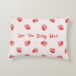 Pastel Pink Coquette Strawberry Personalisiert Dekokissen
