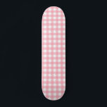 Pastel Pink Cottagecore Gingham Karos Skateboard<br><div class="desc">Pink Cottagecore Gingham trendige ästhetische Gestaltung</div>