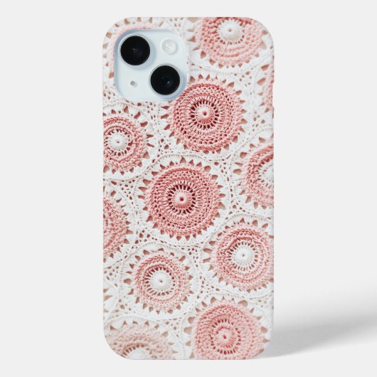 Pastel Pink Crochet Case-Mate iPhone Hülle (Rückseite)