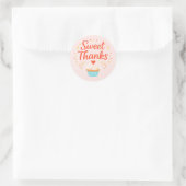Pastel Pink Cupcake Baking Thank You Sticker (Tasche)