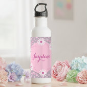 Pastel Pink Custom Daisy Edelstahlflasche