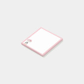 Pastel Pink Cute Penguin Parachute Notes Post-it Klebezettel (angewinkelt)