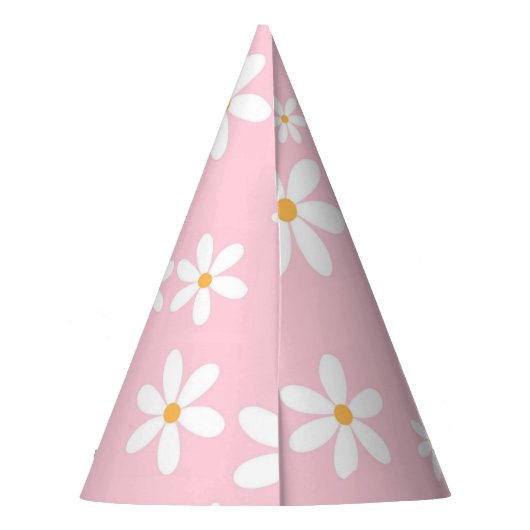 Pastel Pink Daisies Partyhütchen (Rückseite)