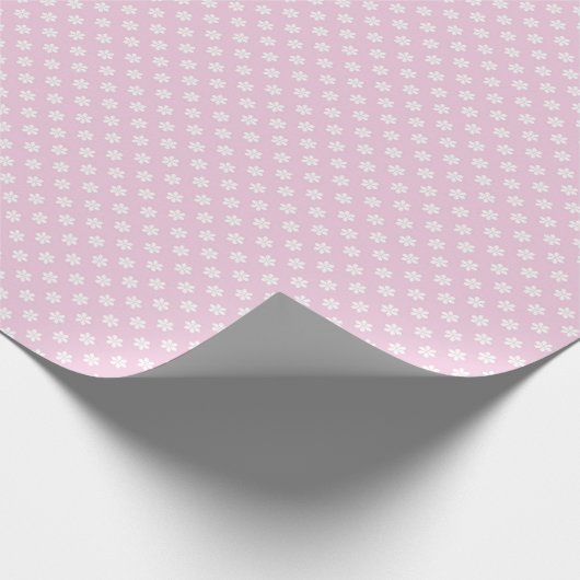 Pastel Pink Daisy Flower Pattern Gift Wrap Geschenkpapier (Ecke)