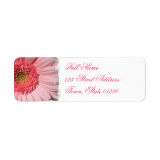 Pastel Pink Daisy Rücksendeadresse Mailing Label