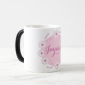 Pastel Pink Daisy Wreath Verwandlungstasse (Vorderseite Links)