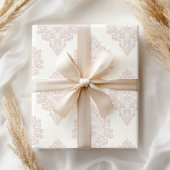 Pastel Pink Damask Shabby Floral Geschenkpapier