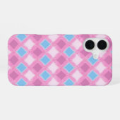 Pastel Pink Diamond Pattern Phone Case iPhone 16 Hülle (Rückseite (Horizontal))