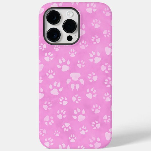 PASTEL PINK DOG PAWS Case-Mate iPhone HÜLLE (Rückseite)