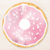 Pastel Pink Donut Untersetzer (Vorderseite)