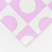 Pastel Pink Dots and Squares Pattern Fleecedecke (Ecke)