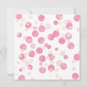 Pastel pink dots Geburtstagsparty Einladung (Rückseite)