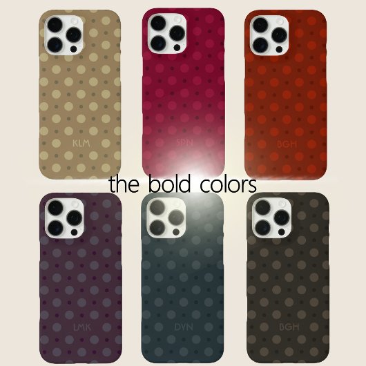 Pastel Pink Dots Pattern Custom Name Initials Case-Mate iPhone Hülle