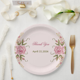 Pastel Pink Double Joint Twin Geburtstag Vielen Da Pappteller