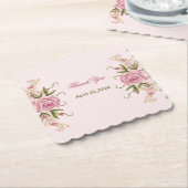 Pastel Pink Double Joint Twin Geburtstag Vielen Da Untersetzer (angewinkelt)