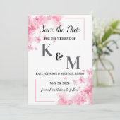 Pastel Pink Einfache Abstrakte Minimal Save The Date (Stehend Vorderseite)
