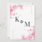Pastel Pink Einfache Abstrakte Minimal Save The Date (Rückseite)