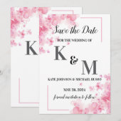 Pastel Pink Einfache Abstrakte Minimal Save The Date (Vorne/Hinten)