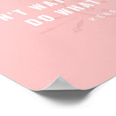 Pastel Pink Einfache Minimaluhr Cool Poster (Ecke)