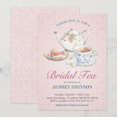 Pastel Pink Elegantes Brautparty Einladung (Vorne/Hinten)