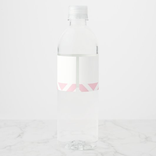 Pastel Pink Elephant Girl Babydusche Wasserflaschenetikett (Rückseite)