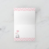 Pastel Pink Elephant Personalisiert Baby Girl Dankeskarte (Innenseite)