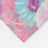 PASTEL PINK FALL PUMPKINS & AQUA SUNFLOWERS FLEECEDECKE (Ecke)