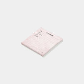Pastel Pink Feminine Simple Modern Monogram Post-it Klebezettel (angewinkelt)