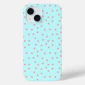 Pastel Pink Floral Pattern on Teal Background Case-Mate iPhone Hülle (Rückseite)