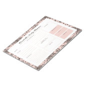 Pastel Pink Floral Print Custom Daily Desk Planner Notizblock (angewinkelt)