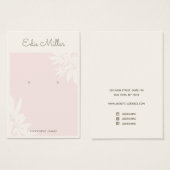 Pastel Pink Floral Script Schriftart Erring Juwele (Vorne & Hinten)