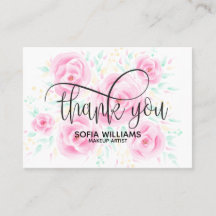 Pastel Pink Floral Vielen Dank, dass Sie Karten mä
