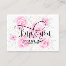 Pastel Pink Floral Vielen Dank, dass Sie Karten mä