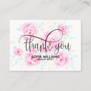 Pastel Pink Floral Vielen Dank, dass Sie Karten mä