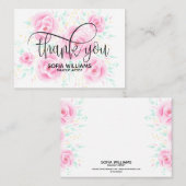 Pastel Pink Floral Vielen Dank, dass Sie Karten mä (Vorne/Hinten)