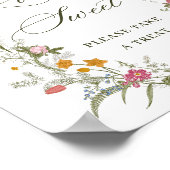 Pastel Pink Floral Wildblume Liebe ist süß Poster (Ecke)