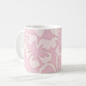 Pastel Pink Flower Art Kaffeetasse (Vorderseite Links)