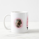 Pastel Pink French Bulldog Custom Photo & Name Kaffeetasse (Links)