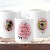 Pastel Pink French Bulldog Custom Photo & Name Kaffeetasse