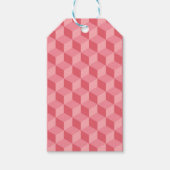PASTEL PINK GEOMETRIC CUBE PATTERN GESCHENKANHÄNGER (Vorderseite)