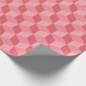 PASTEL PINK GEOMETRIC CUBE PATTERN GESCHENKPAPIER (Ecke)
