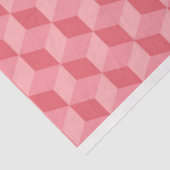 PASTEL PINK GEOMETRIC CUBE PATTERN SEIDENPAPIER (Ausschnitt)