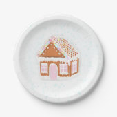 Pastel Pink Gingerbread Papiertafel Pappteller (Vorderseite)