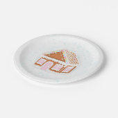 Pastel Pink Gingerbread Papiertafel Pappteller (Schrägansicht)