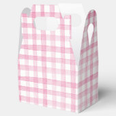 Pastel Pink Gingham Karo Kariert Geschenkschachtel (Geöffnet)