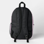 Pastel Pink Gingham Pattern Bedruckter Rucksack (Rückseite)