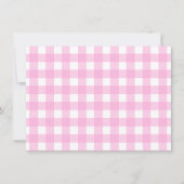 Pastel Pink Gingham Pattern Einladung (Vorderseite)