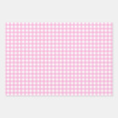 Pastel Pink Gingham Pattern Geschenkpapier Set (Vorderseite 3)