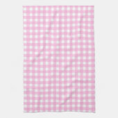 Pastel Pink Gingham Pattern Handtuch (Vertikal)