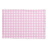 Pastel Pink Gingham Pattern Kissenbezug (Rückseite)